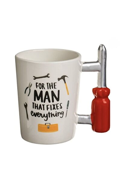 OEM White Ceramic Mug with Screwdriver Handle 360ml - The ideal gift