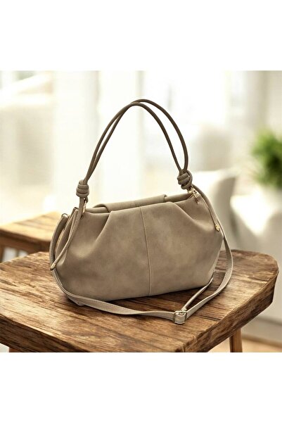 Shero shoes Women's Ossi̇ Suede Pleated Shoulder Bag