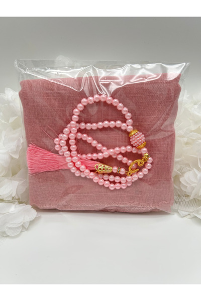 LenaToptan 10 штук шарфів з фламі та набір чотків для хаджу, умри та мевліду