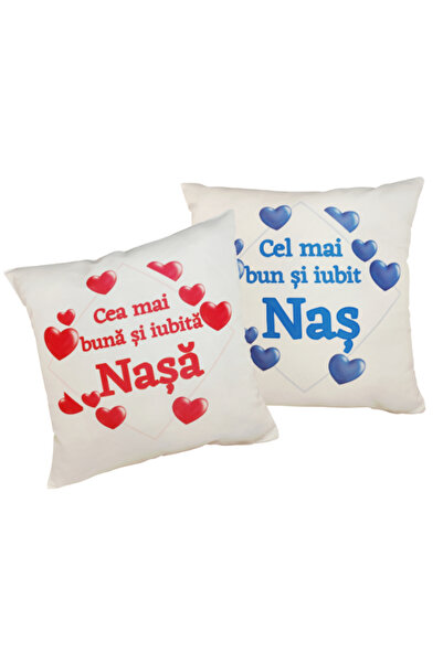 OEM Gift Set for Godparents, 2 Personalized Pillows, 40x40 cm
