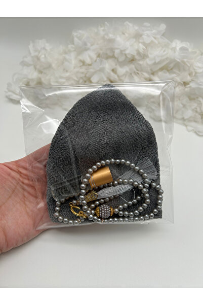 LenaToptan 10 Pieces Men's Skullcap Prayer Beads Fragrance Set Hajj Umrah Gift