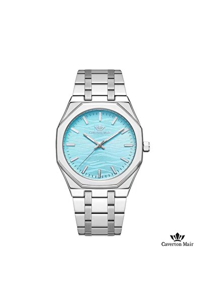 Caverton Mair Genuine men's watch, silver color, steel strap