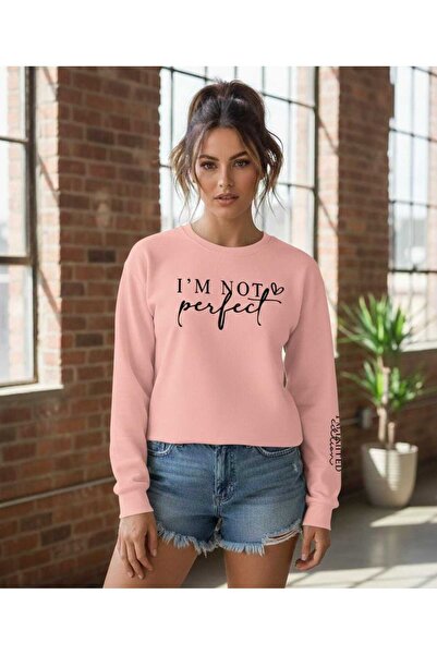 DİVİN Women's Casual Printed Oversized Sweatshirt