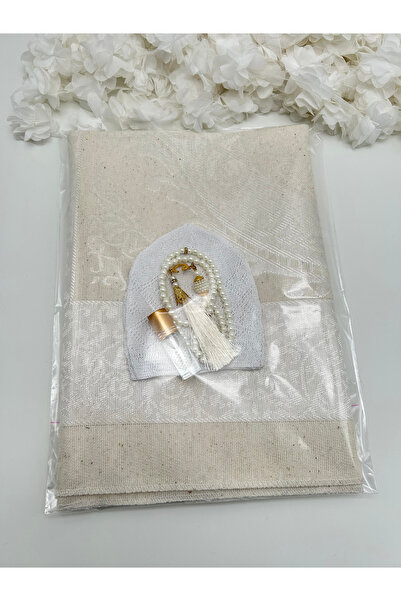 LenaToptan 10 Pieces Men's Prayer Rug, Prayer Beads, Skullcap and Fragrance S...