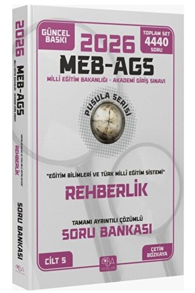 CBA Akademi YENİ AGS - CBA Yayınları 2026 MEB-AGS Eğitim Bilimleri Rehberlik ...