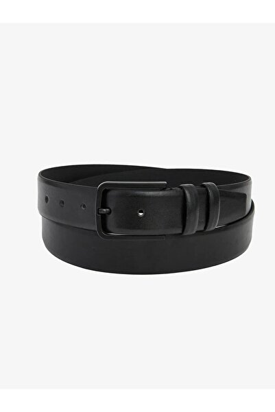 LC Waikiki Black Leather Look Men's Belt (S6)