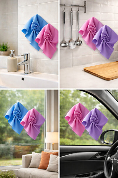 FARKOCBEY 6 ADET 45*60 CM YÜKSEK KALİTELİ MİKROFİBER CAMBEZİ BANYO,SALON,MUTF...