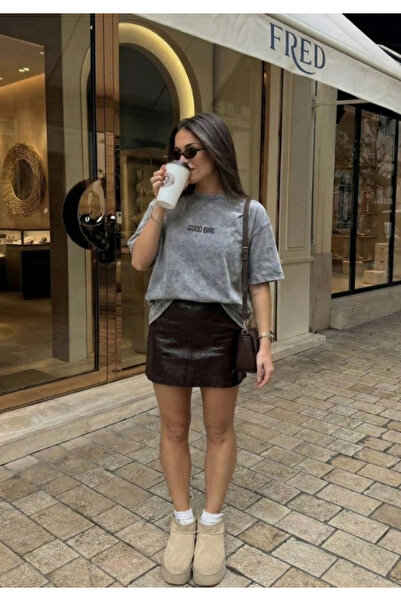 Homay تي شيرت نسائي مطبوع عليه Good Girl من القطن القابل للغسل قصة فضفاضة