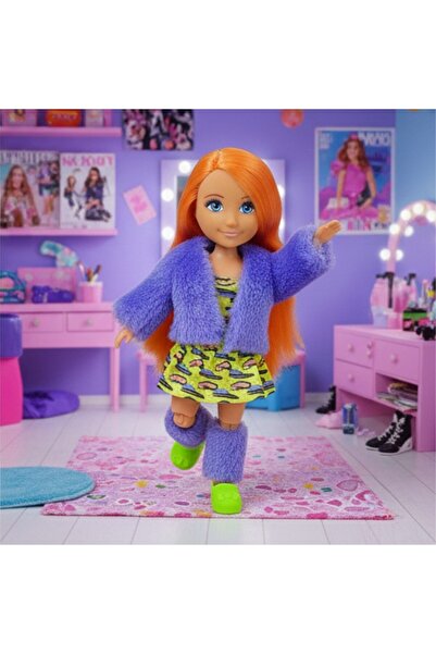 doremodam Fashion Icon Doll Figure 13 cm - Neon Elegance with Orange Hair (Li...