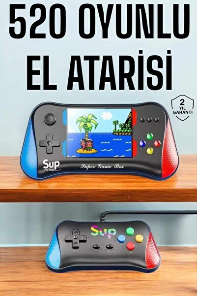 ewoman Retro 500 Oyunlu Nostaljik Oyunlu El Atari Gamebox Oyun Konsolu Çift D...