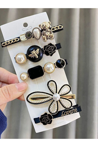 ELAS HOME Set de cleme negre cu cataramă