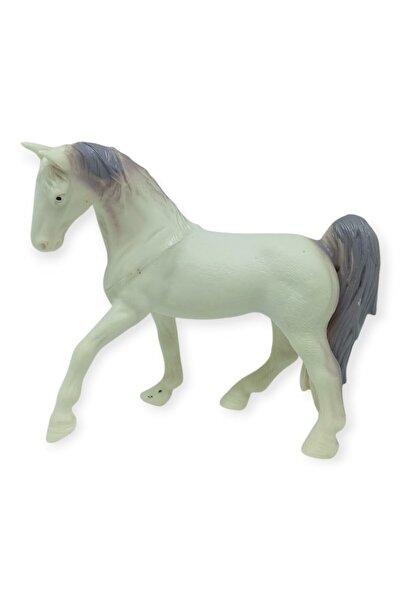 Lisinya Çiftlik Hayvanları Serisi - Yarış Atı 12 cm - Beyaz (Lisinya)