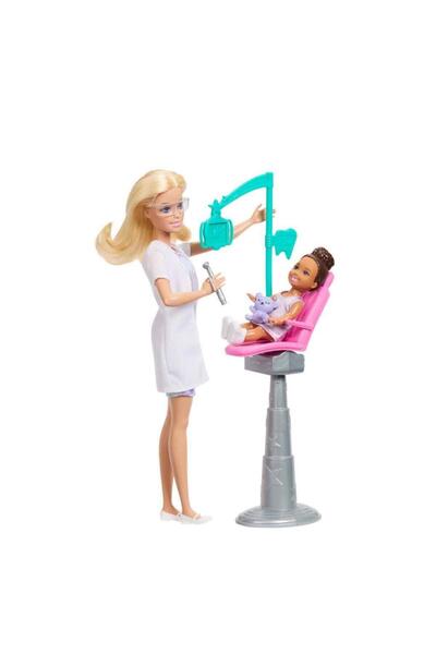 Barbie ® Kariyer Bebekleri - Diş Hekimi Oyun seti ve sarışın bebek JMK14