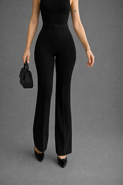 ROVELLA Γυναικείο παντελόνι Palazzo με ψηλή μέση από Lycra