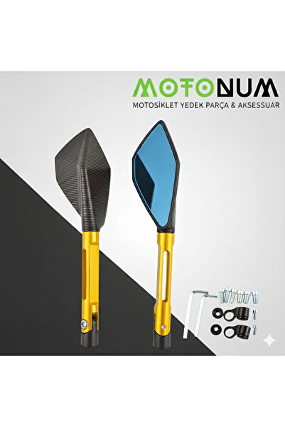Motonum Mondial Drift L 125 Modifiye Ayna-Sarı Renk-A32934