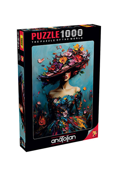 Allians Renkli 1000 Parça Yapboz Puzzle Çiçek Deseni, Eğlenceli Zihinsel Akti...