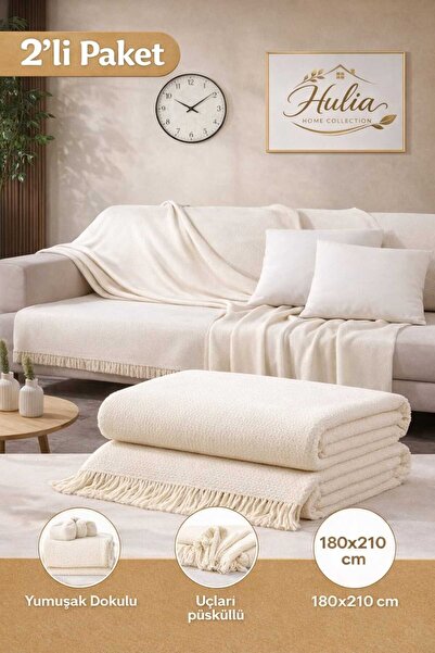 Altıntaş soft 2 Li Koltuk Örtüsü Seti %100 Pamuklu Leke Tutmaz-kaymaz-püsküll...