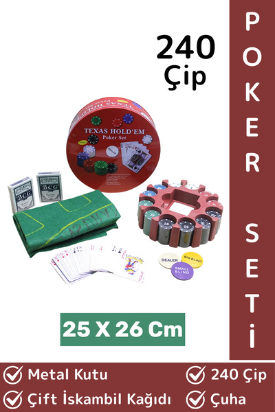 Wintoup Luxery Texas Holdem Casino Blackjack Çift Iskambil Kağıdı Çuha 240 Çi...