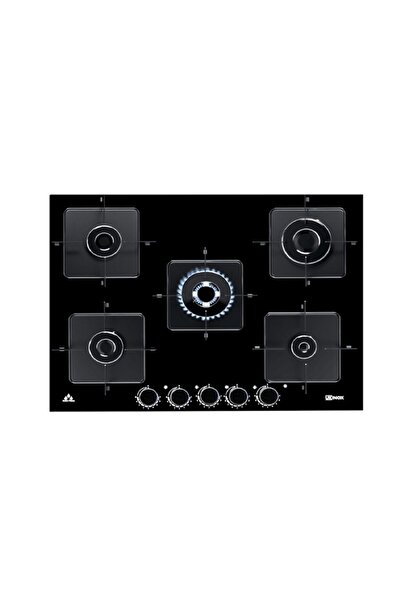 ukinox 5'Li Siyah Ankastre Cam Ocak