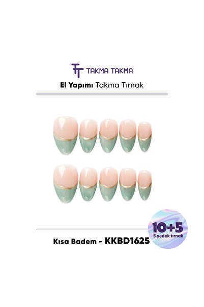 Takma Takma S Beden KKBD1625 Kısa Badem 15'li Tekrar Kullanılabilir El Yapımı...