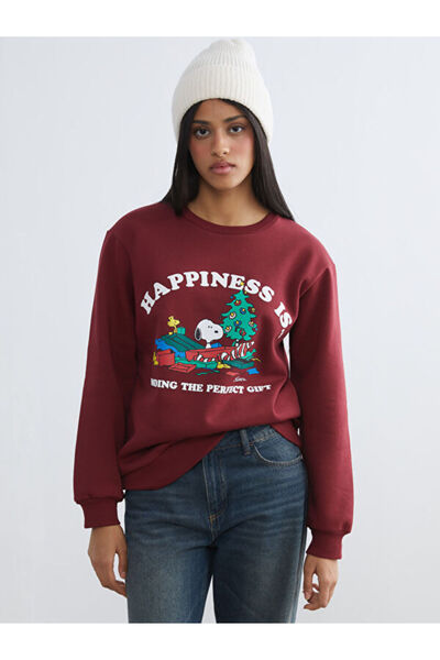 LC Waikiki I Snoopy Printed Loose Fit Women's Thick Sweatshirt from Freezen S...