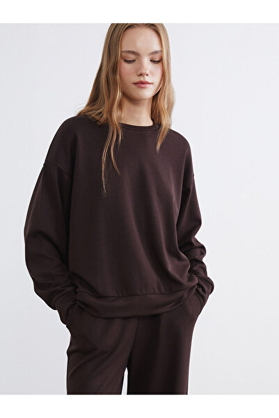 LC Waikiki Γυναικείο φούτερ Özmarka New Season με λαιμόκοψη ποδηλάτου και απα...