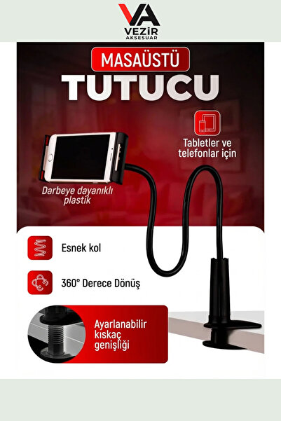 BUFFER®PX 360° Esnek Masaüstü Telefon Tutacağı | Eller Serbest Video & Canlı ...