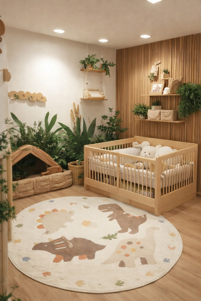 Vog Halı Picco Figürlü Yuvarlak Yıkanabilir Hav Vermeyen Toz Tutmayan Yumuşak...