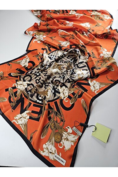 Shiva Scarfs New Season Floral Pattern Chain Voile Silk Shawl Silk Scarfs Sha...