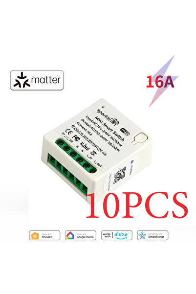 Choice 10 قطع من مفاتيح Matter الذكية الصغيرة بقدرة 16 أمبير بتقنية الواي فاي...