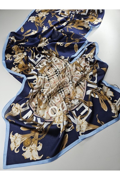 Shiva Scarfs شال حريري بنمط زهور للموسم الجديد، وشاح حريري، شال حجاب، فولار
