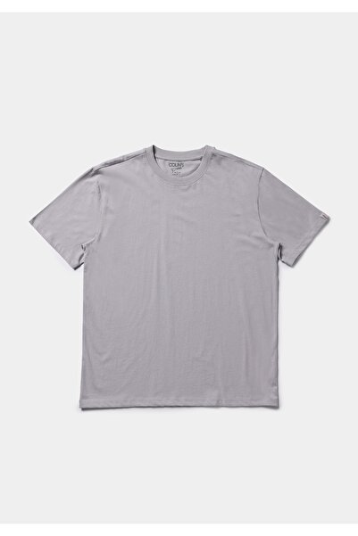 Colin's Comfort Fit Round Neck Plain Men's Gray Short Sleeve T-Shirt