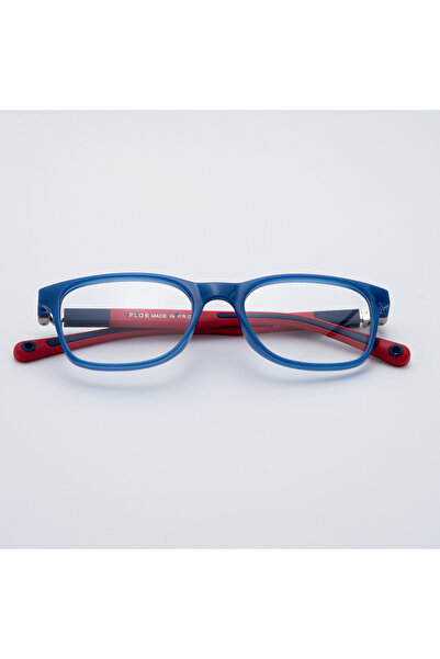 D&N Children's eyeglasses with a blue frame and red tips