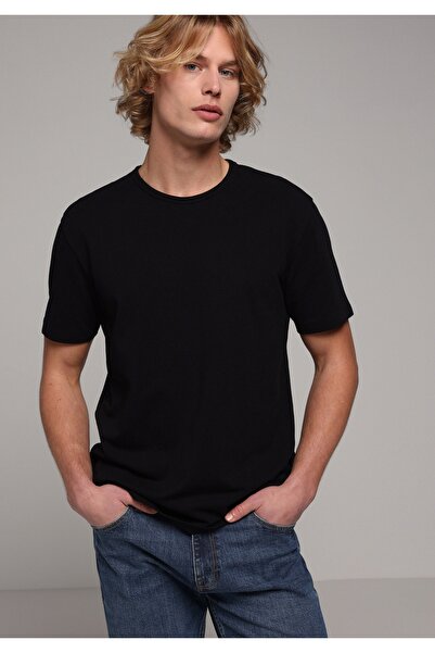 Colin's Regular Fit Round Neck Plain Men's Black Short Sleeve T-Shirt