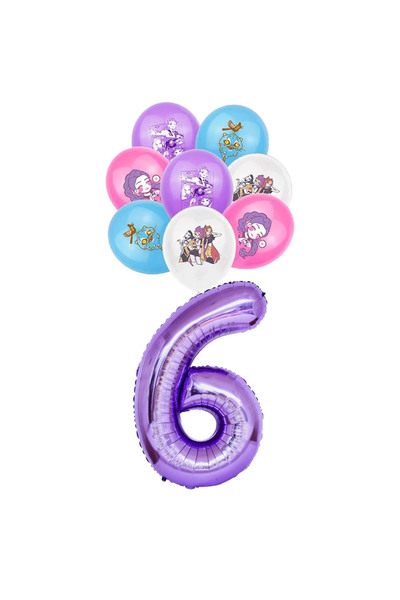 Choice 17pcs balloon 6 Kpop Demon Hunters Group Theme Paper Plate Paper Towel...