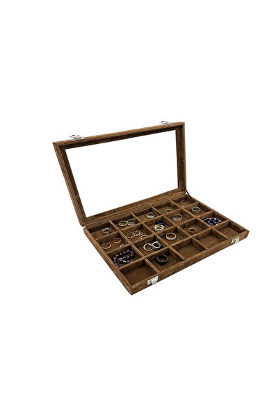 Generic Brand 20 Compartment Suede Covered Jewelry Storage Box, Organizer and...