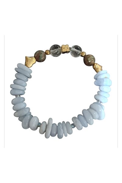 best bioenerji taş terapi Chalcedony Blue Chalcedony Natural Stone – Stone of...