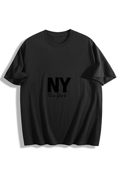 MIXSNOW Men Printed Cotton T-Shirt - NY with graffiti-style writing