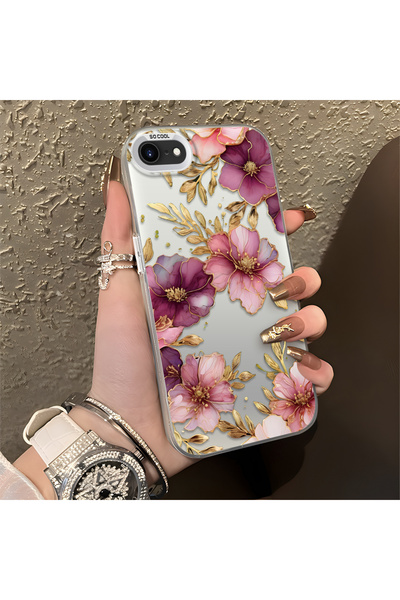 CASEVIBE iPhone 7/8/SE 2020 2022 Uyumlu, Hafif Lüks Çiçek Desenli, Darbe Koru...