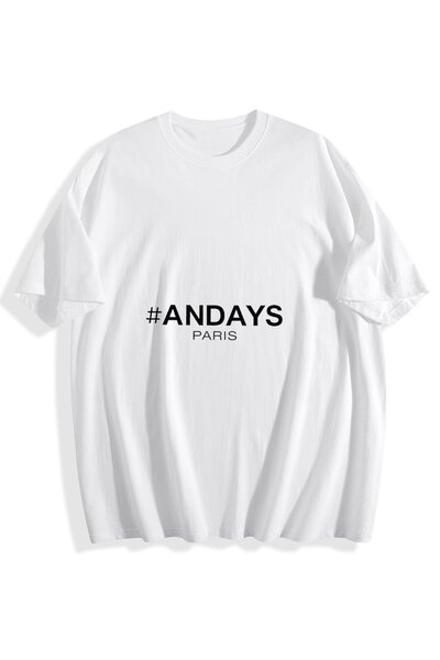 MIXSNOW تيشيرت رجالي قطني مطبوع - #ANDAYS PARIS باللون الأسود