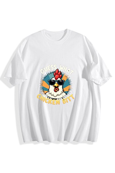 MIXSNOW Men Printed Cotton T-Shirt - A rooster wearing sunglasses says