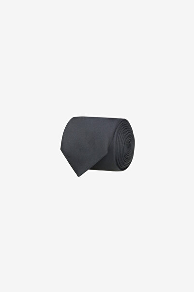 ALTINYILDIZ CLASSICS Men's Black Patterned Silk Slim Tie