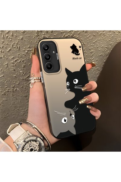 CASEVIBE متوافق مع Vivo Y16/Y02S/Y56، حافظة هاتف لطيفة على شكل قطة منقوش مقاو...