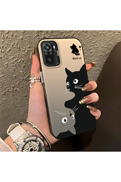 CASEVIBE Redmi Note 10S Uyumlu, sevimli kedi desenli şok korumalı telefon kıl...