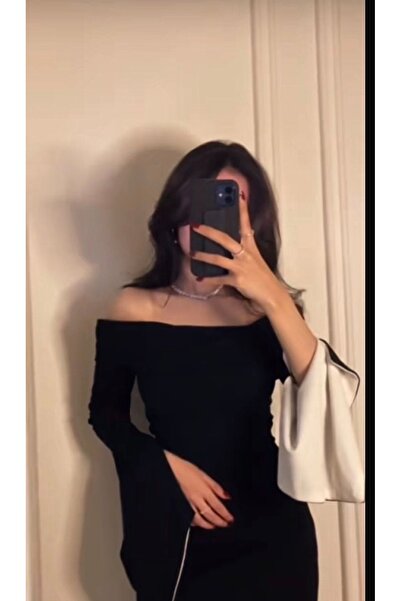 Genenic Elegant black crepe dress