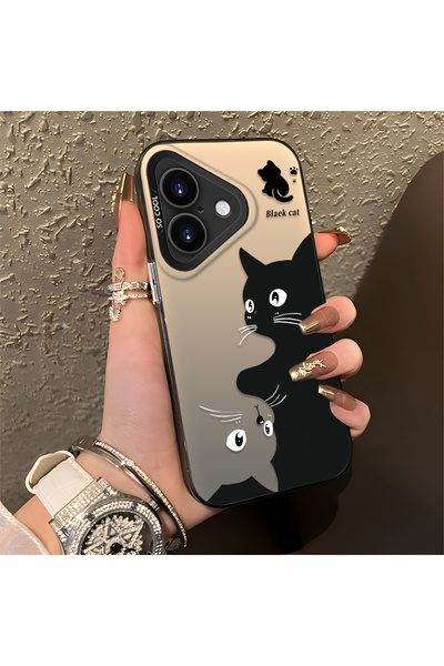 CASEVIBE متوافق مع هاتف iPhone 17 Pro، حافظة هاتف لطيفة على شكل قطة منقوش مقا...