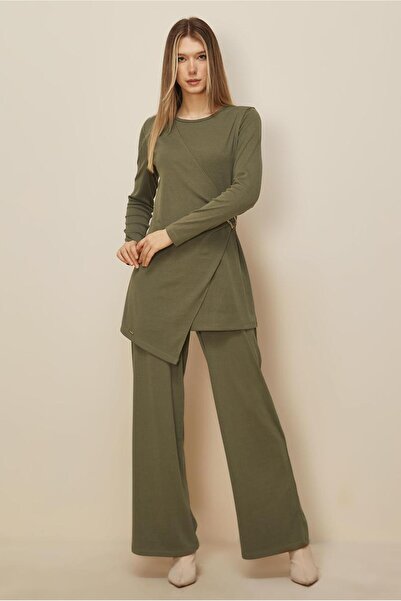 Alvina Asymmetric Cut Suit with Pants 46249