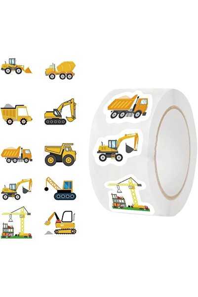 Arabest Construction Stickers Roll 10 Styles Envelope Seals Sticker Cartoon T...
