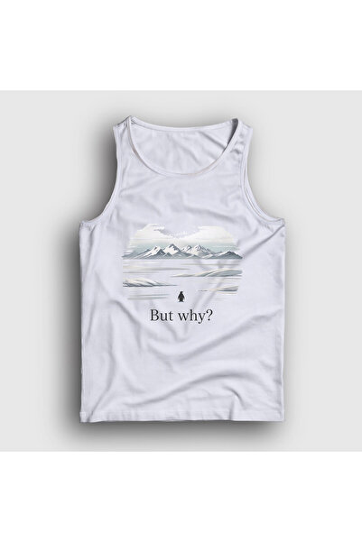 Presmono Unisex White but Why V2 Nihilist Penguin Penguin Tank Top 595173Tt