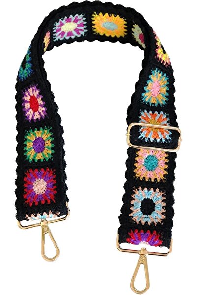 Arabest Wide Purse straps Crochet Flower replacement crossbody, Adjustable Em...